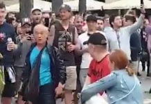 ЕНГЛЕСКИ ШЉАМ: Навијачи Ливерпула бацали старце у фонтану, па их исмевали! (ВИДЕО) Фото: Twitter video printscreen
