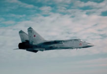 РУСКА ЗВЕР КОЈА ПРЕТИЧЕ СОПСТВЕНЕ ГРАНАТЕ! Уверите се у способности авиона МиГ-31 (ВИДЕО) Фото: Youtube printscreen