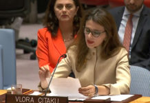 “СРБИЈА ВРШИ ПРИТИСАК!“ Прочитаје серију лажи Вљоре Читаку на седници Уједињених нација Фото: Youtube printscreen