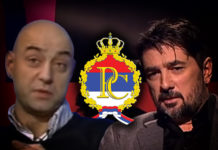 ЗАШТО, ПОБОГУ?! Војину Ћетковићу и Дејану Луткићу смета грб Републике Српске?! Фото: Youtube printscreen