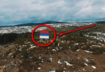 “УСТАЛА ЈЕ ЦРНА ГОРА, СВЕТИЊА СЕ БРАНИТИ МОРА!“ Нова тробојка која се најбоље види из пљеваљског МУП-а (ВИДЕО) Фото: Youtube printscreen