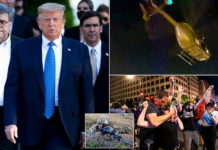 ТРАМП ПОСЛАО БОРБЕНУ АВИЈАЦИЈУ: Погледајте како су ХЕЛИKОПТЕРИМА растерали демонстранте испред Беле куће (ВИДЕО)