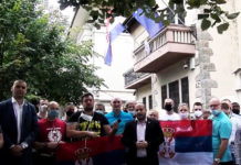 “НЕ МИРИМО СЕ СА НЕПРАВДОМ И НЕ ОПРАШТАМО!“ Српска Десница испред Хрватске амбасаде (ВИДЕО) Фото: Youtube printscreen