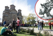 УЖАС У ГРАЧАНИЦИ: Хтели да запале Милоша и српску заставу, храбри младићи их ЗАУСТАВИЛИ (ФОТО)