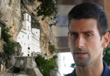 Новак Ђоковић био гост митрополита Јоаникија на Острогу (ВИДЕО)