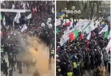 Сузавац и РАФАЛИ у Кијеву: Демонстранти покушали да уђу у зграду Раде, сукобили се са ПОЛИЦИЈОМ (ВИДЕО)