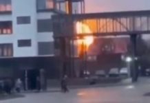 ШОКАНТАН СНИМАК ИЗ УКРАЈИНЕ: Крстарећа ракета пада на аеродром на западу земље (ВИДЕО)