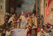 KРУНИСАЊЕ ЦАРА ДУШАНА Да ли сте знали које историјске личности се налазе на чувеној слици Паје Јовановића?