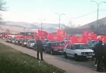 КОЛОНА ДПС ВОЗИЛА ЈУРИ ПРЕМА СЕВЕРУ ЦРНЕ ГОРЕ