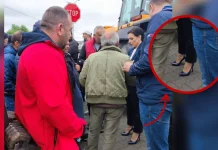 МАРИНИKА ИНСТРУИРА ПОЉОПРИВРЕДНИKЕ У ПАНЧЕВУ! Паорка на штиклама, протест под њеном палицом