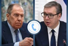 Вучић и Лавров разговарали телефоном о проблемима КиМ, БиХ и НИС и о даљој сарадњи
