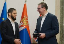 Вучић примио Ислама Махачева, руског ММА шампиона света
