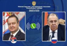 Дачић телефонирао Лаврову: Захвалност и приврженост даљем јачању сарадње